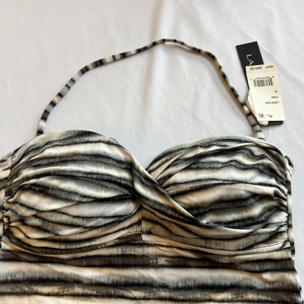 La Blanca Tankini Swimsuit Top Stripe Multi Sz 8 NWT - Picture 8 of 8